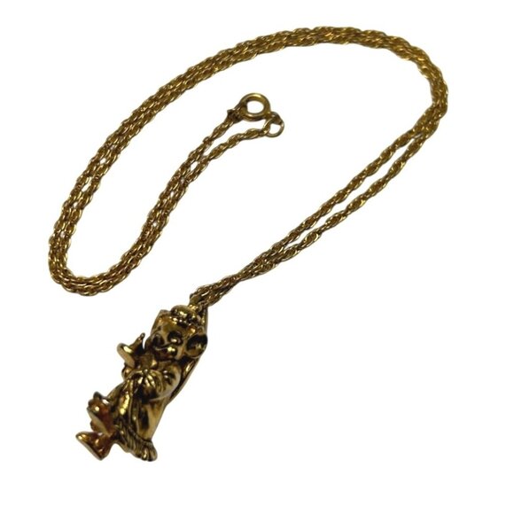 Franklin Mint The Littlest Mouse Necklace with Pendant Gold Plated Vintage 1984 - Picture 4 of 7